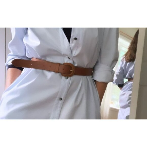 Mother Oxford Womens White Button-Up Boyfriend Shirt With Collared Neck & Long S - Picture 6 of 14